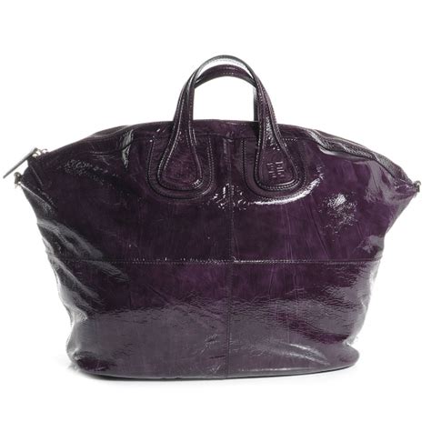 givenchy nightingale purple|GIVENCHY Crinkled Patent Large Nightingale Purple.